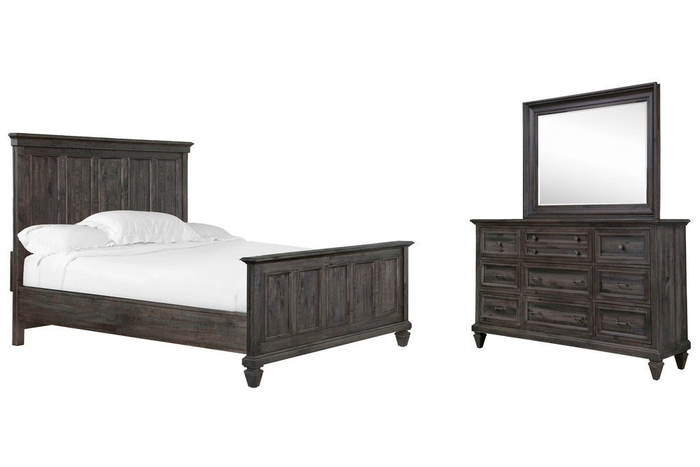 Magnussen - Calistoga Weathered Charcoal King Panel Bed And Drawer Dresser With Landscape Mirror - B2590-64-KIT3 view 1