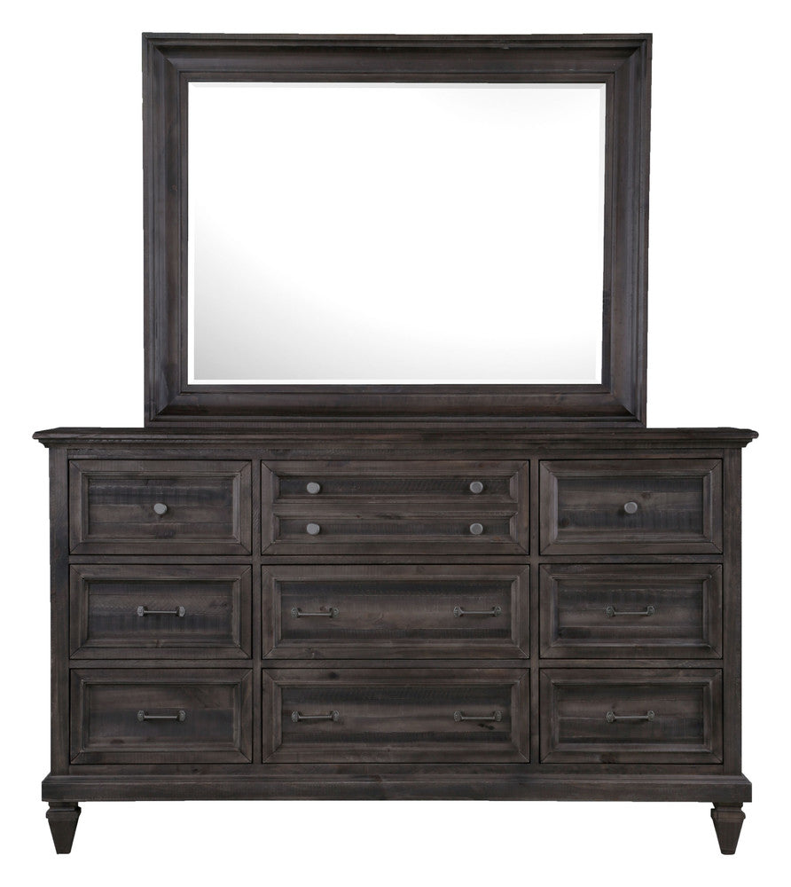 Magnussen - Calistoga Weathered Charcoal King Panel Bed And Drawer Dresser With Landscape Mirror - B2590-64-KIT3 view 3