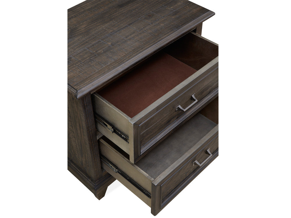 Magnussen - Calistoga Weathered Charcoal Queen Panel Bed 2 Nighstands And Drawer Dresser With Landscape Mirror - B2590-54-KIT4 view 4