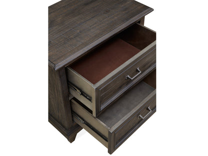 Magnussen - Calistoga Weathered Charcoal Queen Panel Bed 2 Nighstands And Drawer Dresser With Landscape Mirror - B2590-54-KIT4 view 4