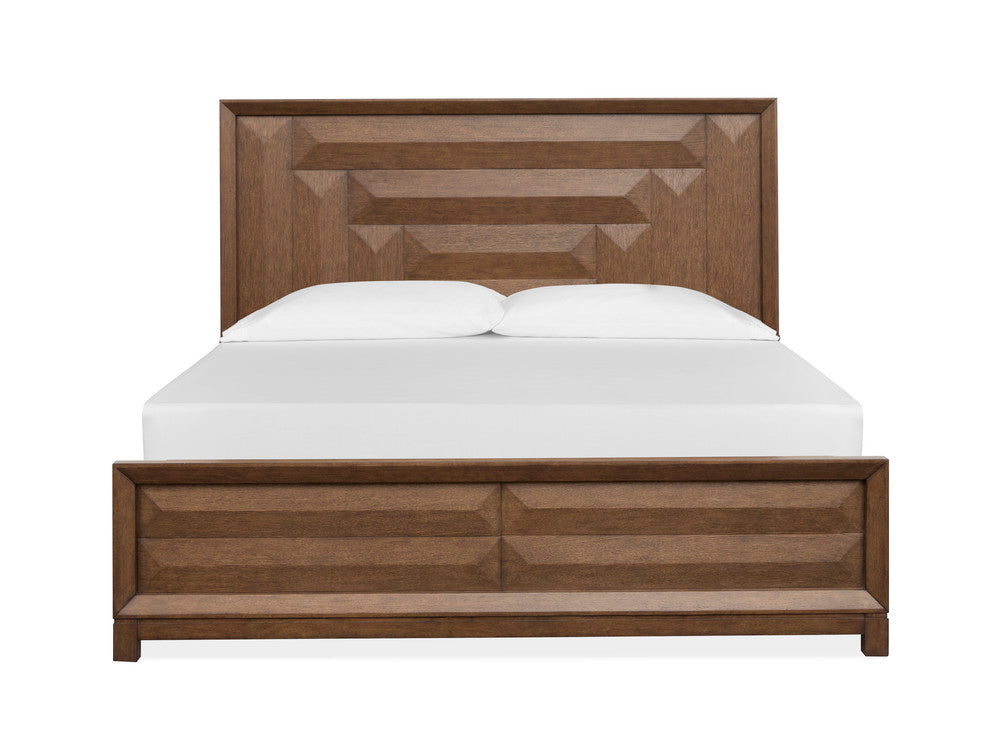 Magnussen - Callisto Bourbon Brown California King Panel Bed 2 Nightstands And Drawer Dresser With Landscape Mirror - B6396-74-KIT4 view 3