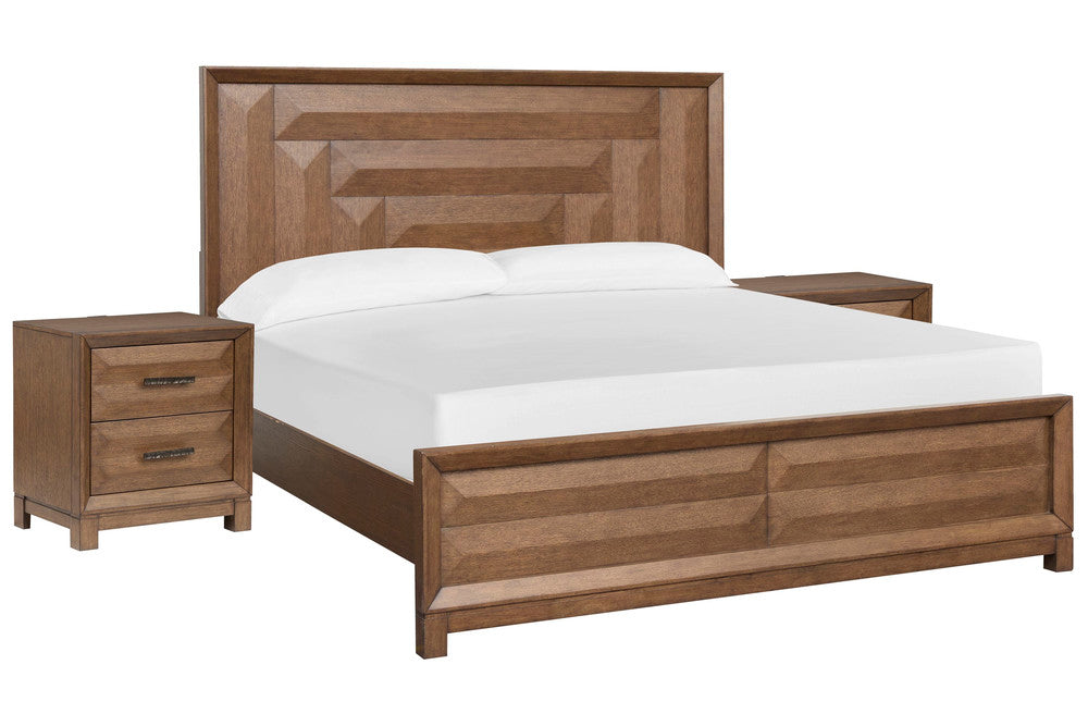 Magnussen - Callisto Bourbon Brown California King Panel Bed With 2 Nightstands - B6396-74-KIT2 view 1