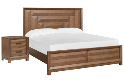 Magnussen - Callisto Bourbon Brown California King Panel Bed With Nightstand - B6396-74-KIT1 view 1