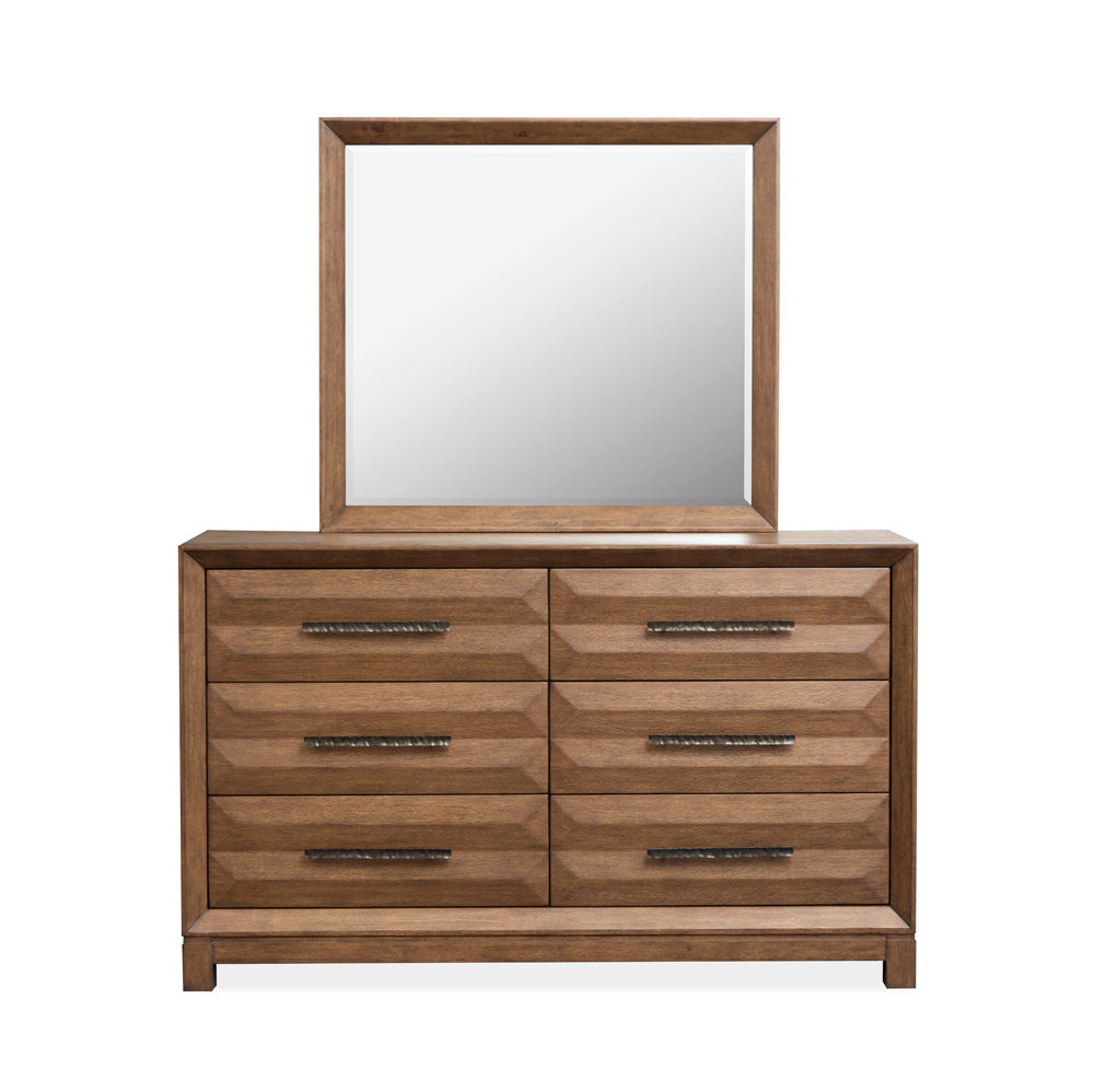 Magnussen - Callisto Bourbon Brown Double Drawer Dresser With Landscape Mirror - B6396-2240 view 2