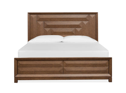 Magnussen - Callisto Bourbon Brown King Panel Bed 2 Nightstands And Drawer Dresser With Landscape Mirror - B6396-64-KIT4 view 3