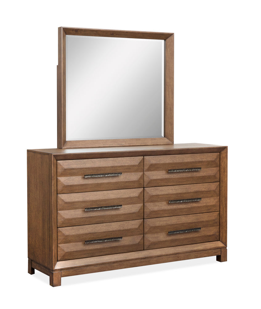 Magnussen - Callisto Bourbon Brown King Panel Bed And Drawer Dresser With Landscape Mirror - B6396-64-KIT3 view 5