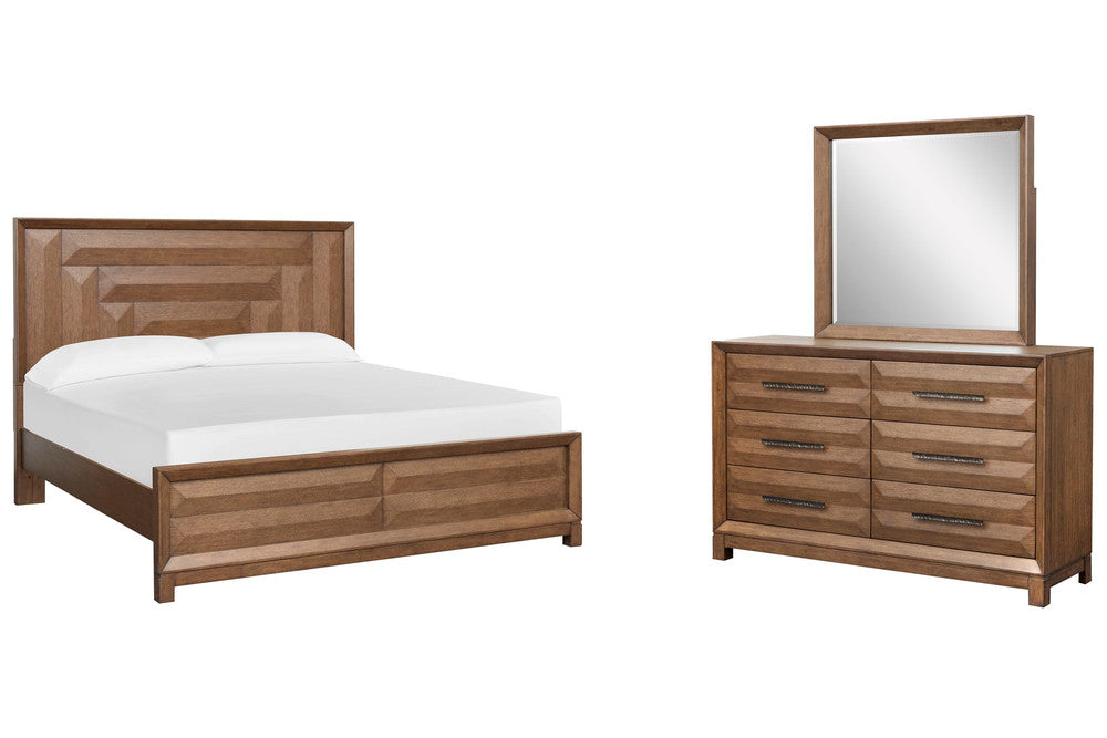 Magnussen - Callisto Bourbon Brown Queen Panel Bed And Drawer Dresser With Landscape Mirror - B6396-54-KIT3 view 1