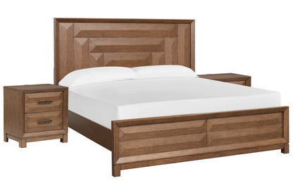 Magnussen - Callisto Bourbon Brown Queen Panel Bed With 2 Nightstands - B6396-54-KIT2 view 1