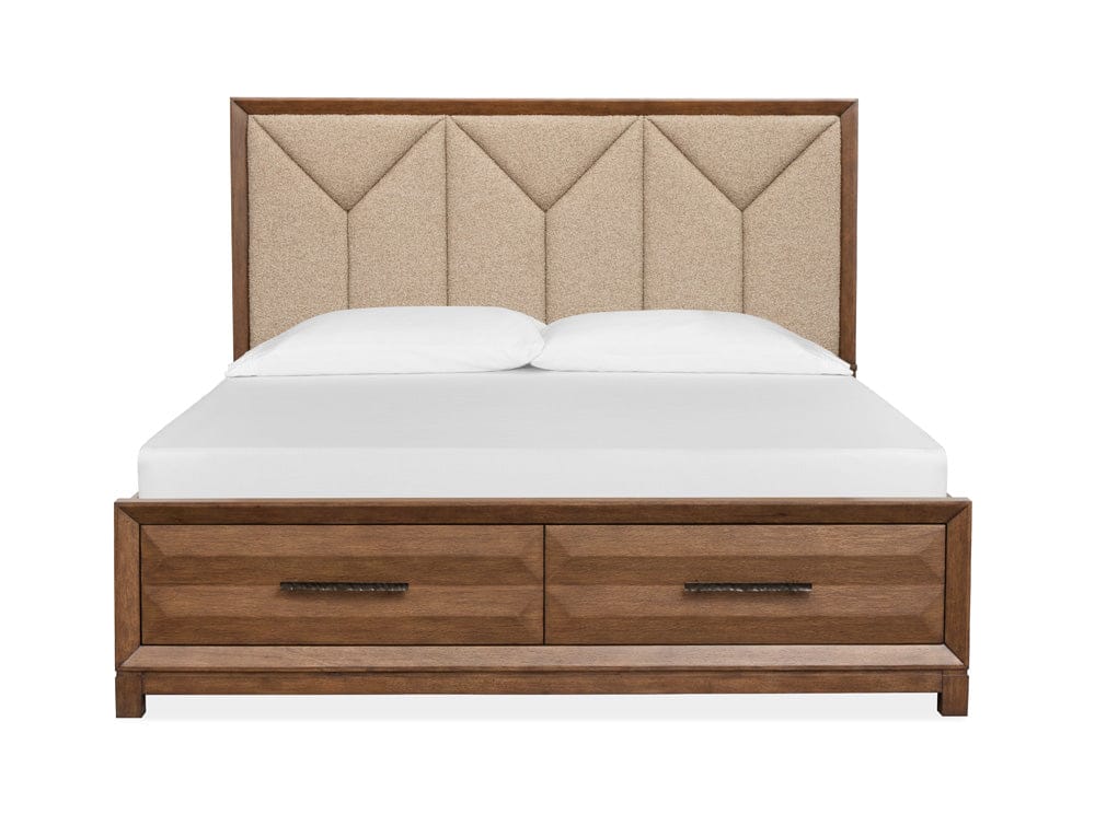 Magnussen - Callisto Bourbon Brown Queen Upholstered Panel Storage Bed - B6396-55A view 2