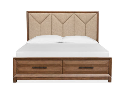 Magnussen - Callisto Bourbon Brown Queen Upholstered Panel Storage Bed - B6396-55A view 2