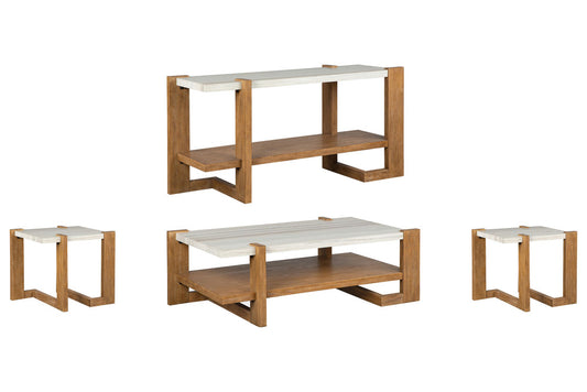 Magnussen - Carrington Honey Wheat Rectangular Cocktail Table With 2 End Table And Sofa Table - T5930-43KIT3 view 1