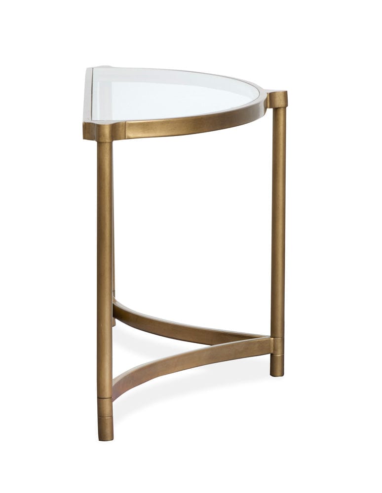 Magnussen - Cassidy Aged Brass And Volakas Classic Demilune Sofa Table - T6357-75 view 6