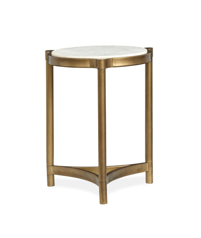 Magnussen - Cassidy Aged Brass And Volakas Classic Round Accent Table - T6357-35 view 5