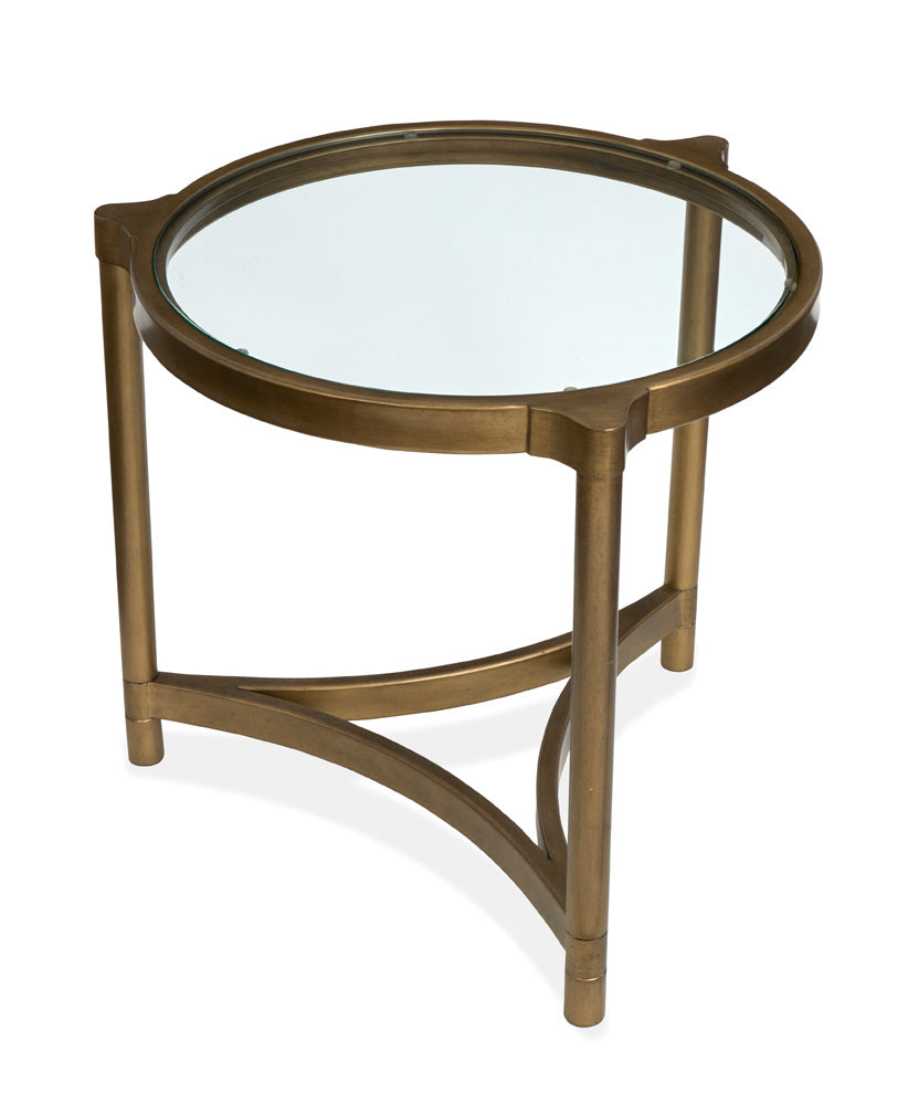Magnussen - Cassidy Aged Brass And Volakas Classic Round End Table - T6357-05 view 3