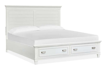 Magnussen - Charleston Complete California King Panel Storage Bed - White - B5611-75WH veiw 3