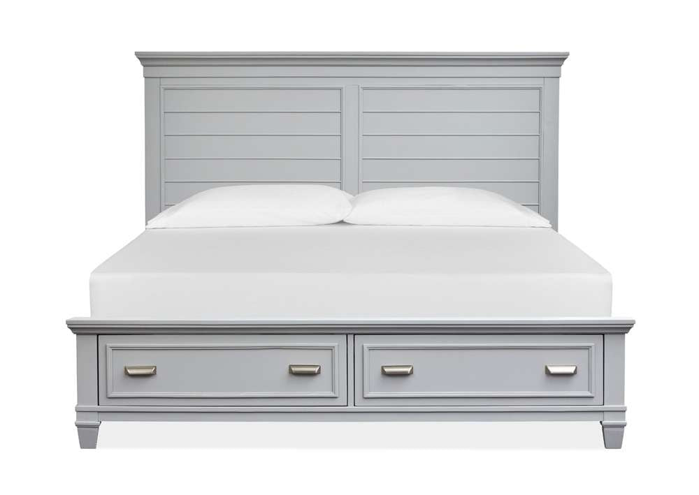 Magnussen - Charleston Complete Queen Panel Storage Bed - Grey - B5611-55GY veiw 1