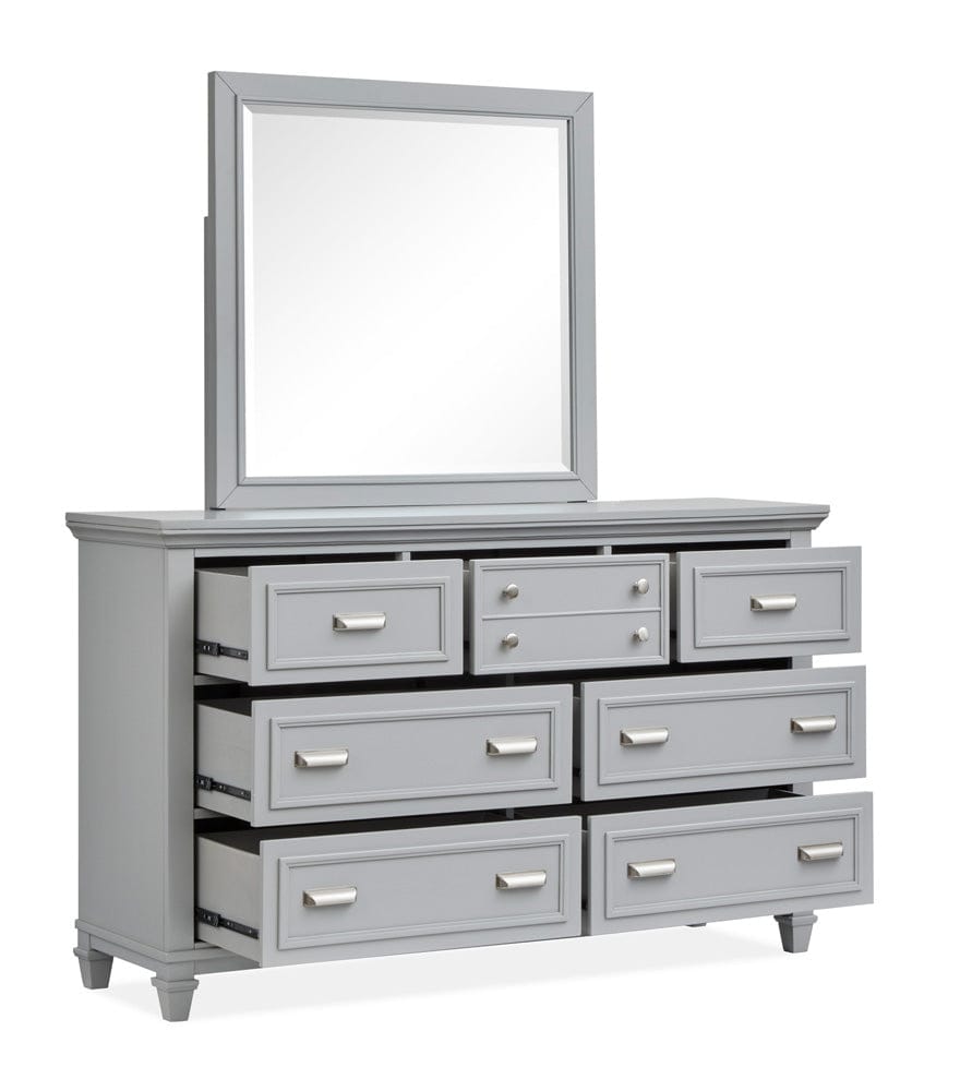 Magnussen - Charleston Harbor Gray Grey Drawer Dresser With Landscape Mirror - B5611-20GY40GY view 6