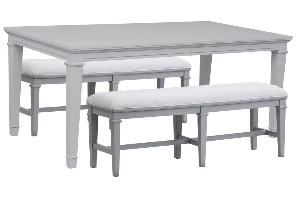 Magnussen - Charleston Harbor Gray Grey Extendable Rectangular Dining Table With 2 Benches - D5611-20GY-KIT9 view 1