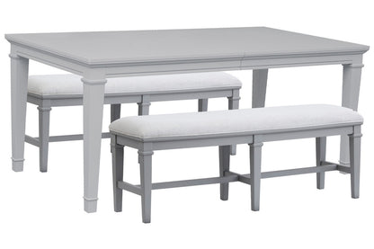 Magnussen - Charleston Harbor Gray Grey Extendable Rectangular Dining Table With 2 Benches - D5611-20GY-KIT9 view 1