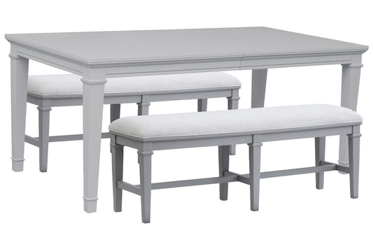 Magnussen - Charleston Harbor Gray Grey Extendable Rectangular Dining Table With 2 Benches - D5611-20GY-KIT9 view 1