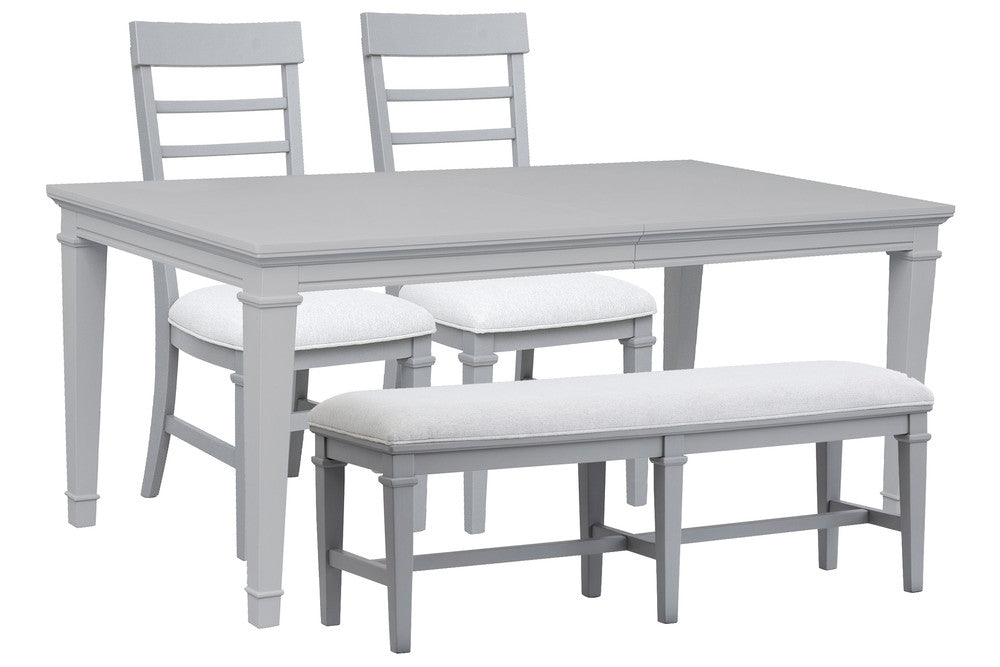 Magnussen - Charleston Harbor Gray Grey Extendable Rectangular Dining Table With 2 Side Chairs Bench And Server - D5611-20GY-KIT6 view 1