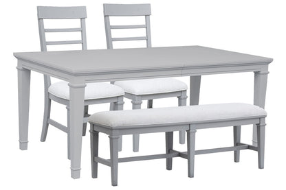 Magnussen - Charleston Harbor Gray Grey Extendable Rectangular Dining Table With 2 Side Chairs Bench And Server - D5611-20GY-KIT6 view 1
