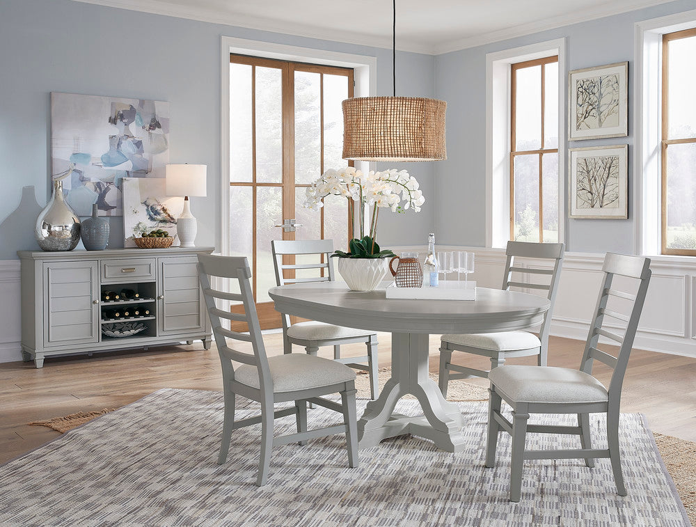 Magnussen - Charleston Harbor Gray Grey Extendable Rectangular Dining Table With 2 Side Chairs Bench And Server - D5611-20GY-KIT6 view 12