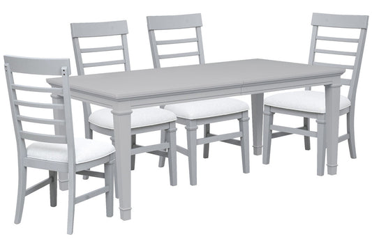 Magnussen - Charleston Harbor Gray Grey Extendable Rectangular Dining Table With 4 Side Chairs - D5611-20GY-KIT1 view 1
