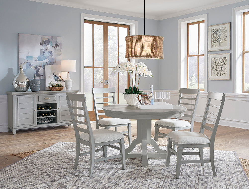 Magnussen - Charleston Harbor Gray Grey Extendable Rectangular Dining Table With 4 Side Chairs - D5611-20GY-KIT1 view 11