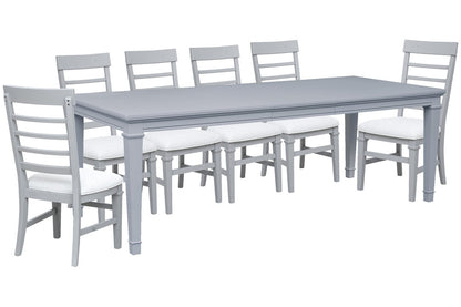 Magnussen - Charleston Harbor Gray Grey Extendable Rectangular Dining Table With 6 Side Chairs - D5611-20GY-KIT3 view 1