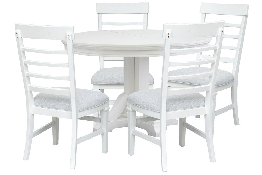 Magnussen - Charleston White Dove White Extendable 48" Round Dining Table With 4 Side Chairs - D5611-22WH-KIT1 view 1