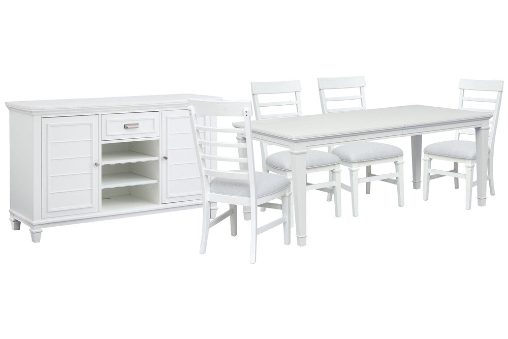Magnussen - Charleston White Dove White Extendable Rectangular Dining Table With 4 Side Chairs And Server - D5611-20WH-KIT2 view 1