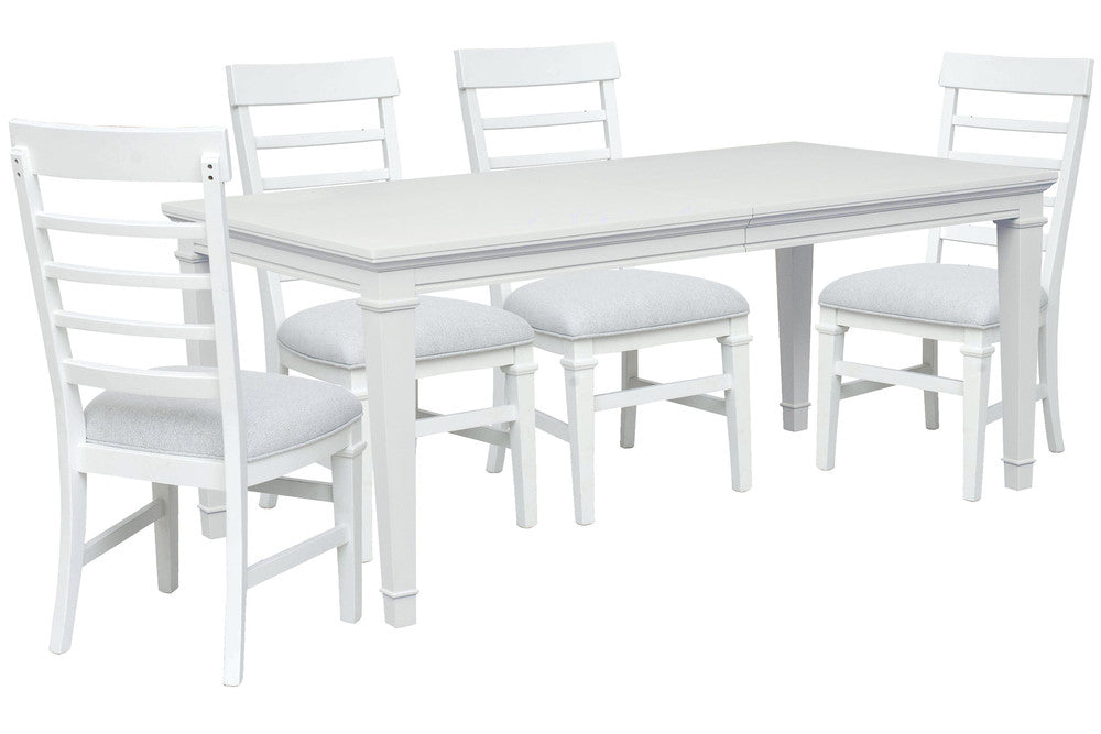 Magnussen - Charleston White Dove White Extendable Rectangular Dining Table With 4 Side Chairs - D5611-20WH-KIT1 view 1
