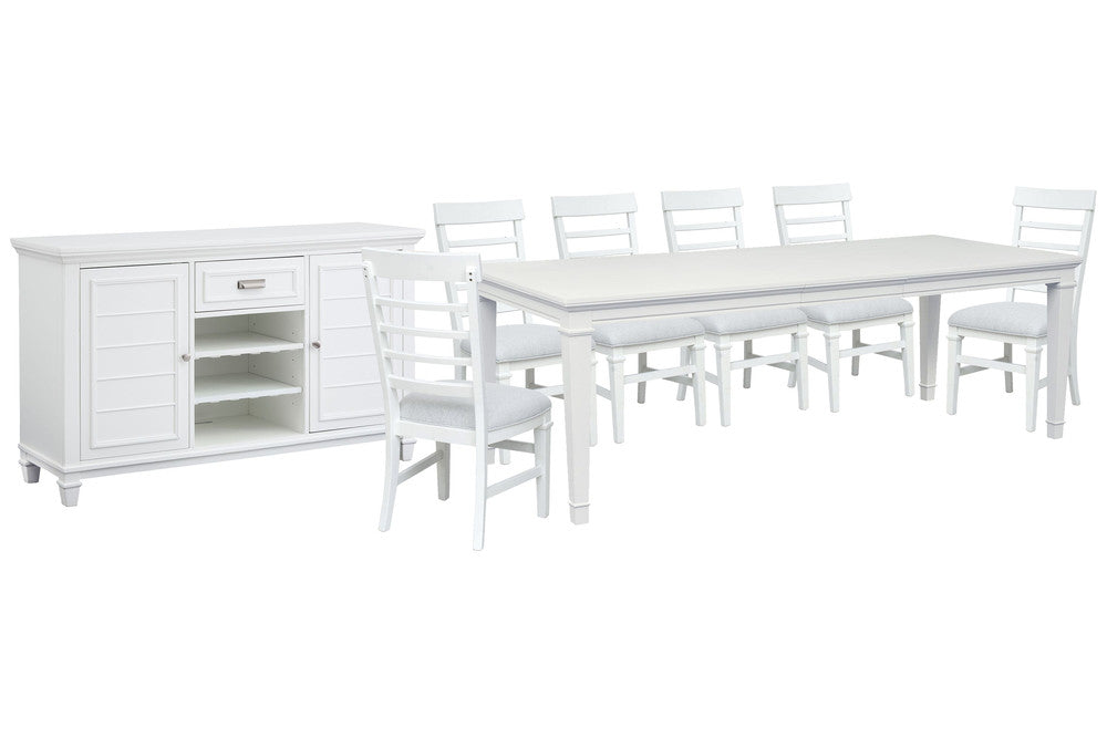 Magnussen - Charleston White Dove White Extendable Rectangular Dining Table With 6 Side Chairs And Server - D5611-20WH-KIT4 view 1