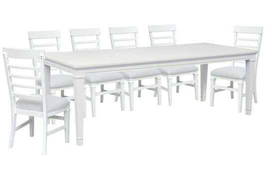 Magnussen - Charleston White Dove White Extendable Rectangular Dining Table With 6 Side Chairs - D5611-20WH-KIT3 view 1