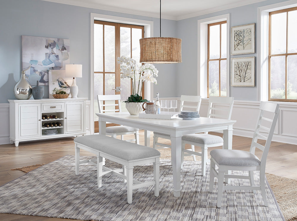 Magnussen - Charleston White Dove White Upholstered Bench - D5611-68WH view 2