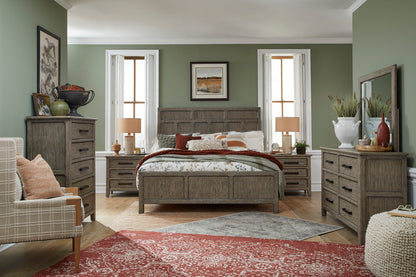 Magnussen - Claremont Smokey Taupe California King Panel Bed 2 Nightstands And Drawer Dresser With Landscape Mirror - B5942-74-KIT4 view 9