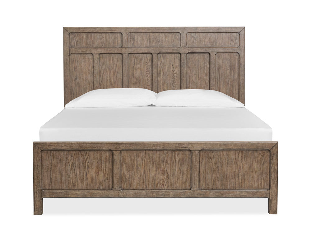 Magnussen - Claremont Smokey Taupe California King Panel Bed And Drawer Dresser With Landscape Mirror - B5942-74-KIT3 view 3