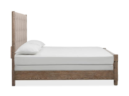 Magnussen - Claremont Smokey Taupe California King Upholstered Panel Bed With Nightstand - B5942-75-KIT1 view 4