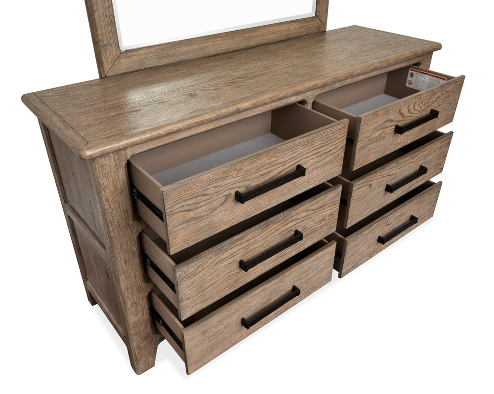 Magnussen - Claremont Smokey Taupe Dresser With Landscape Mirror - B5942-2240 view 9