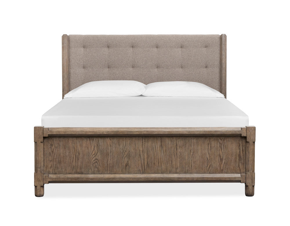 Magnussen - Claremont Smokey Taupe King Upholstered Panel Bed With 2 Nightstands - B5942-65-KIT2 view 3