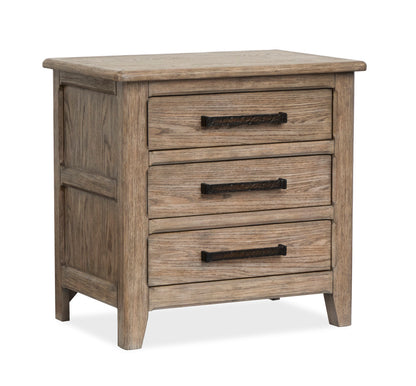 Magnussen - Claremont Smokey Taupe Queen Panel Bed 2 Nightstands And Drawer Dresser With Landscape Mirror - B5942-54-KIT4 view 5
