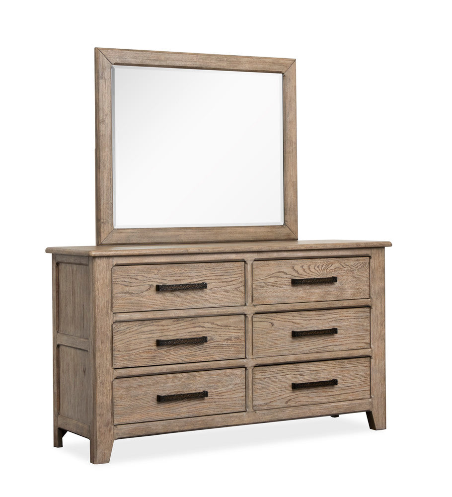 Magnussen - Claremont Smokey Taupe Queen Panel Bed And Drawer Dresser With Landscape Mirror - B5942-54-KIT3 view 5