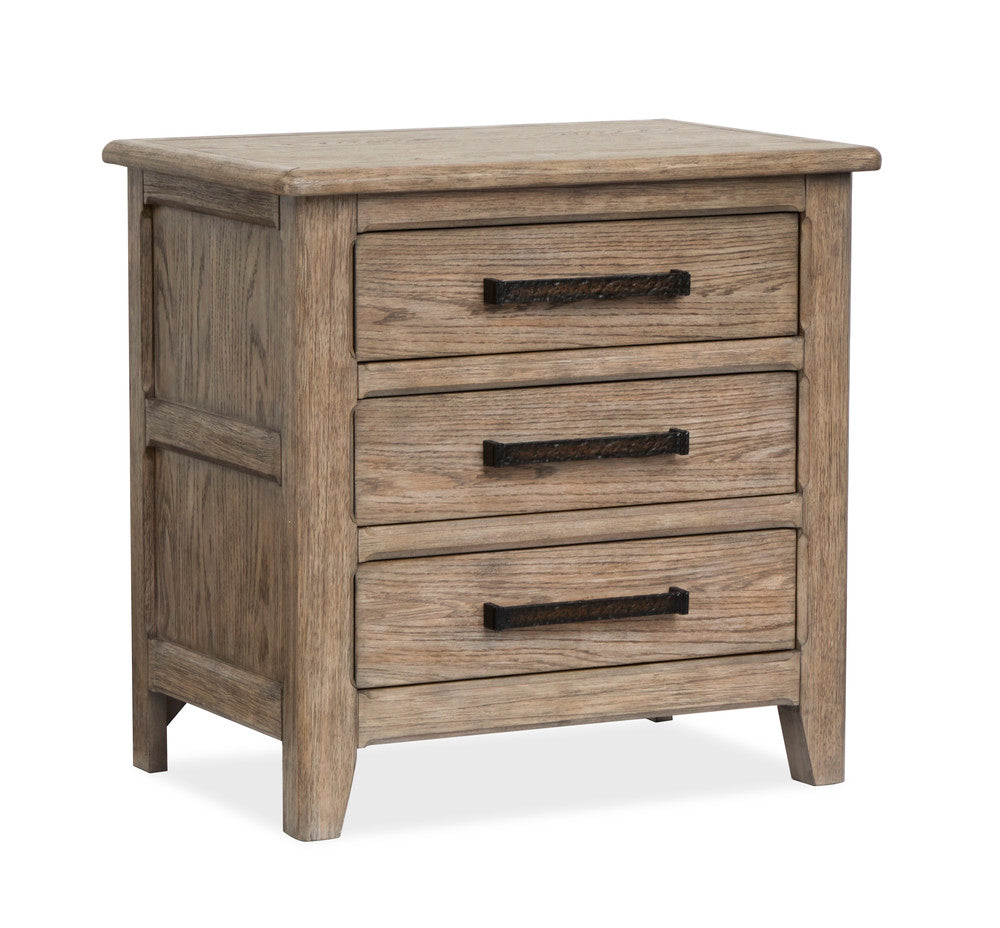 Magnussen - Claremont Smokey Taupe Queen Panel Bed With 2 Nightstands - B5942-54-KIT2 view 5