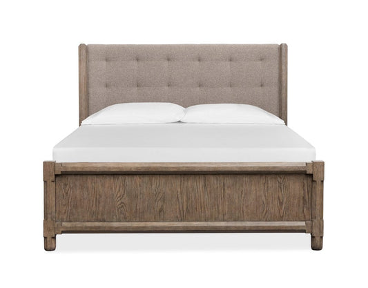 Magnussen - Claremont Smokey Taupe Queen Upholstered Panel Bed - B5942-55 view 2