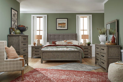 Magnussen - Claremont Smokey Taupe Queen Upholstered Panel Bed - B5942-55 view 7
