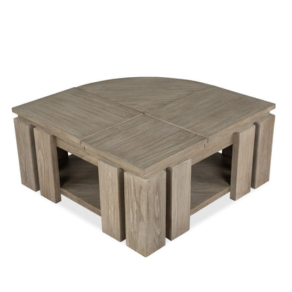 Magnussen - Conrad Stone Harbor Grey Pie Shaped Lift Top Cocktail Table With Casters - T5865-65 view 5