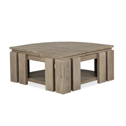 Magnussen - Conrad Stone Harbor Grey Pie Shaped Lift Top Cocktail Table With Casters - T5865-65 view 6