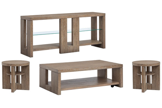 Magnussen - Conway Spiced Brown Rectangular Cocktail Table With 2 Round End Table And Console Sofa Table - T6315-43KIT3 view 1