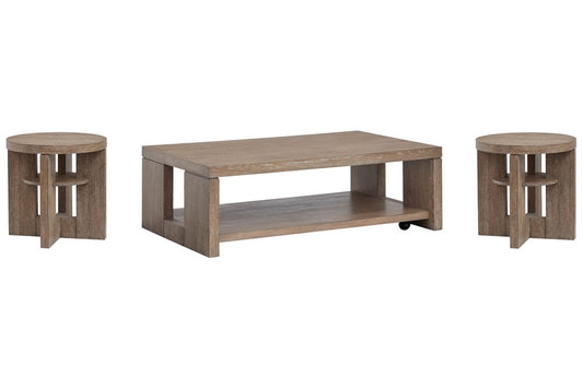 Magnussen - Conway Spiced Brown Rectangular Cocktail Table With 2 Round End Table - T6315-43KIT2 view 1
